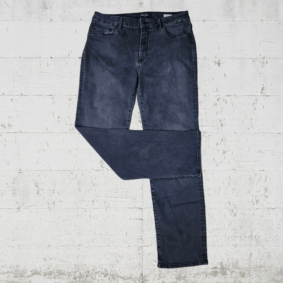 Mavi Washed Black High Waisted Stretch Kendra Straight Leg Jeans Size 32 - Picture 1 of 8